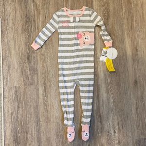 NWT 18 month zip up footed pajamas